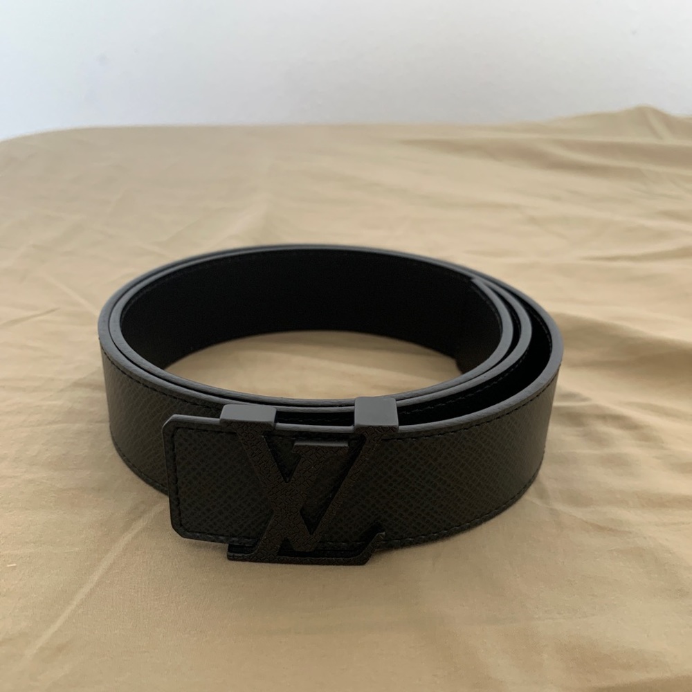 Louis Vuitton Initiales Belt Taiga Ardoise